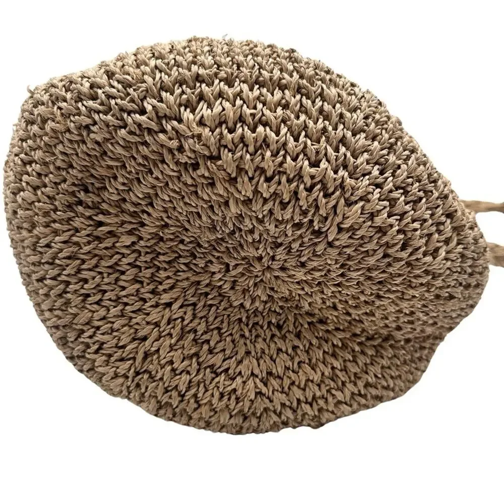 BOHO Vintage Folk Craft Bag Large Backpack Hand knitted Made of Plants - vegan